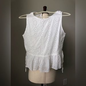 Mango eyelet embroidery top